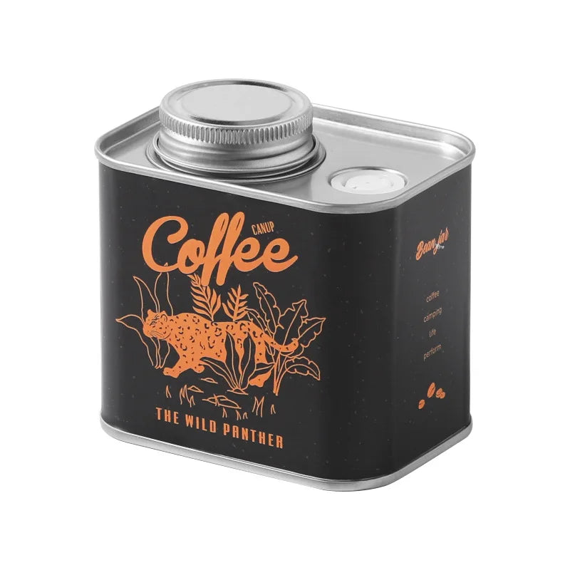 1PC Coffee Beans Sealed Cans Outdoor Camping Tin Box Packaging Storage Fresh-Keeping Breathing Tin Cans