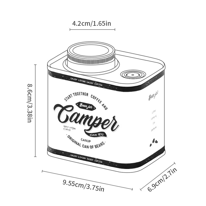 1PC Coffee Beans Sealed Cans Outdoor Camping Tin Box Packaging Storage Fresh-Keeping Breathing Tin Cans