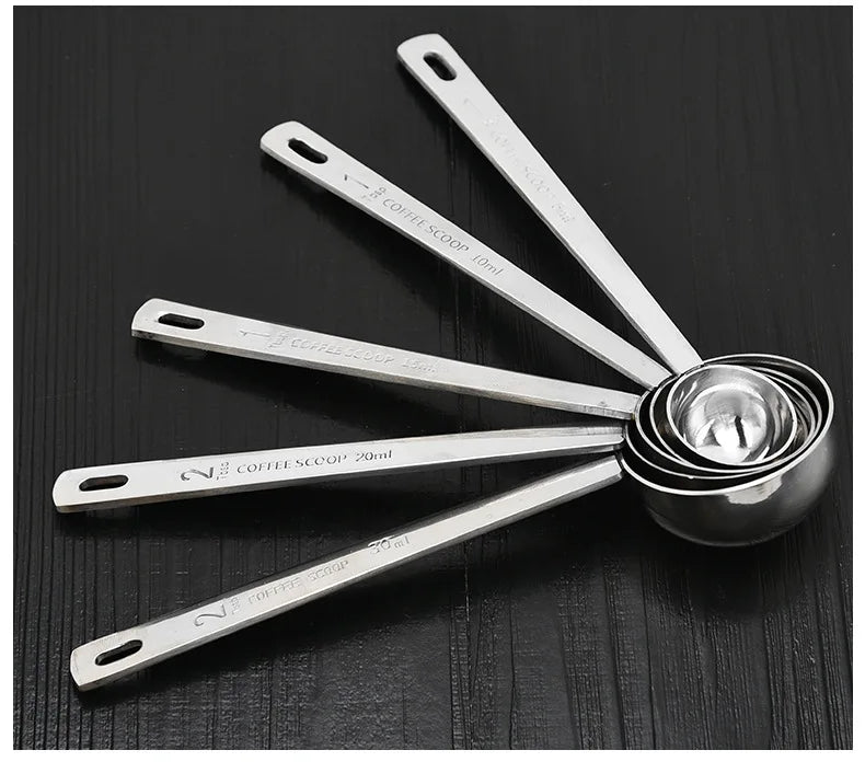 15/30ml Stainless Steel Measuring Spoon Powder Pressing Spoon Coffee Spoon with Scale Household Seasoning Spoon Measuring Spoon