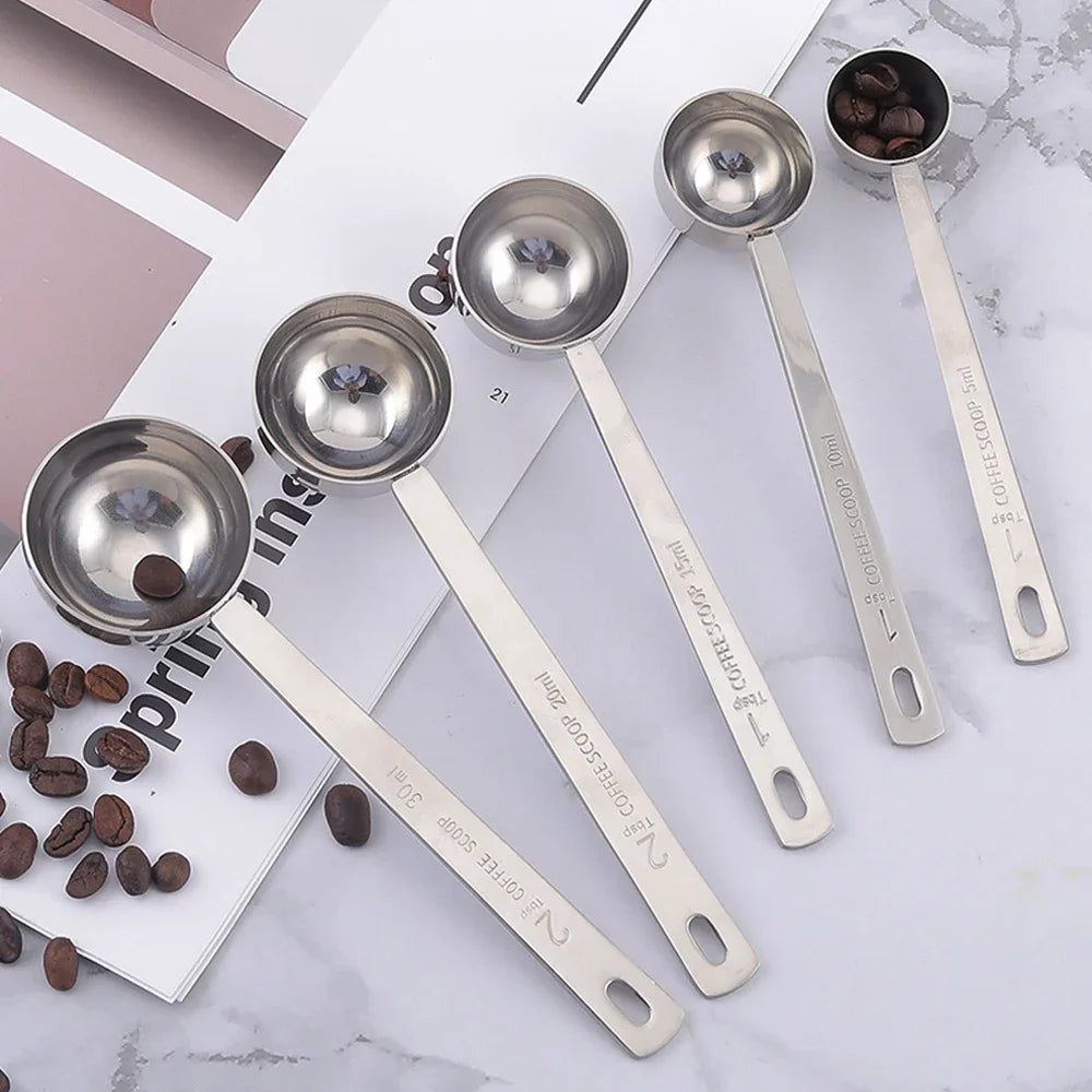 15/30ml Stainless Steel Measuring Spoon Powder Pressing Spoon Coffee Spoon with Scale Household Seasoning Spoon Measuring Spoon