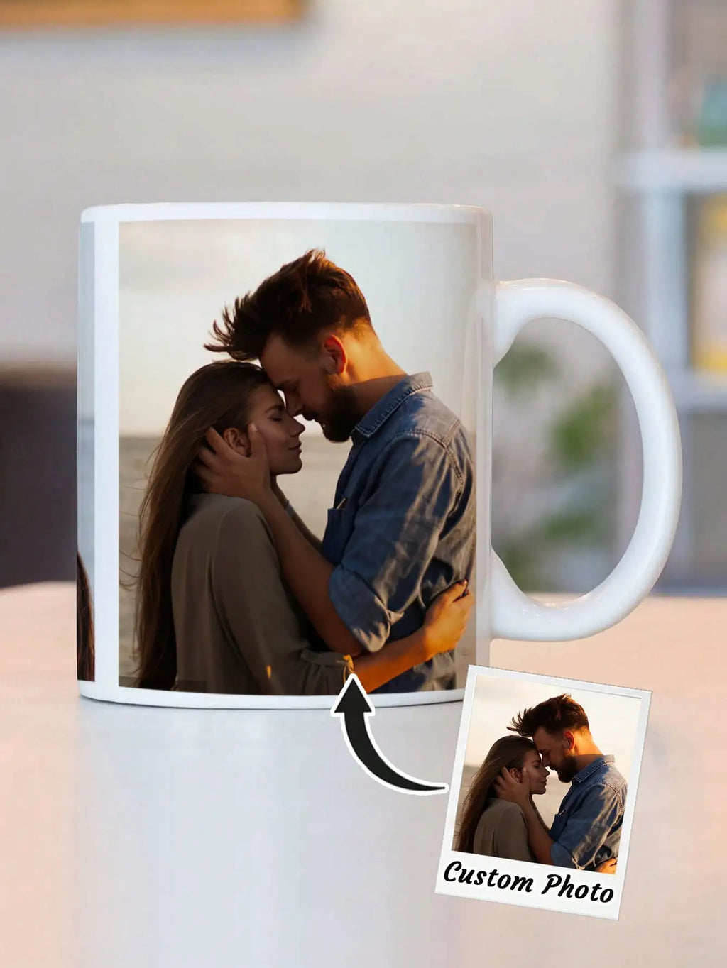 1pc Custom Photo Mug Personalized Coffee Mug with Photo Unique Gift for Anniversary Valentine's Housewarming Mother's Day