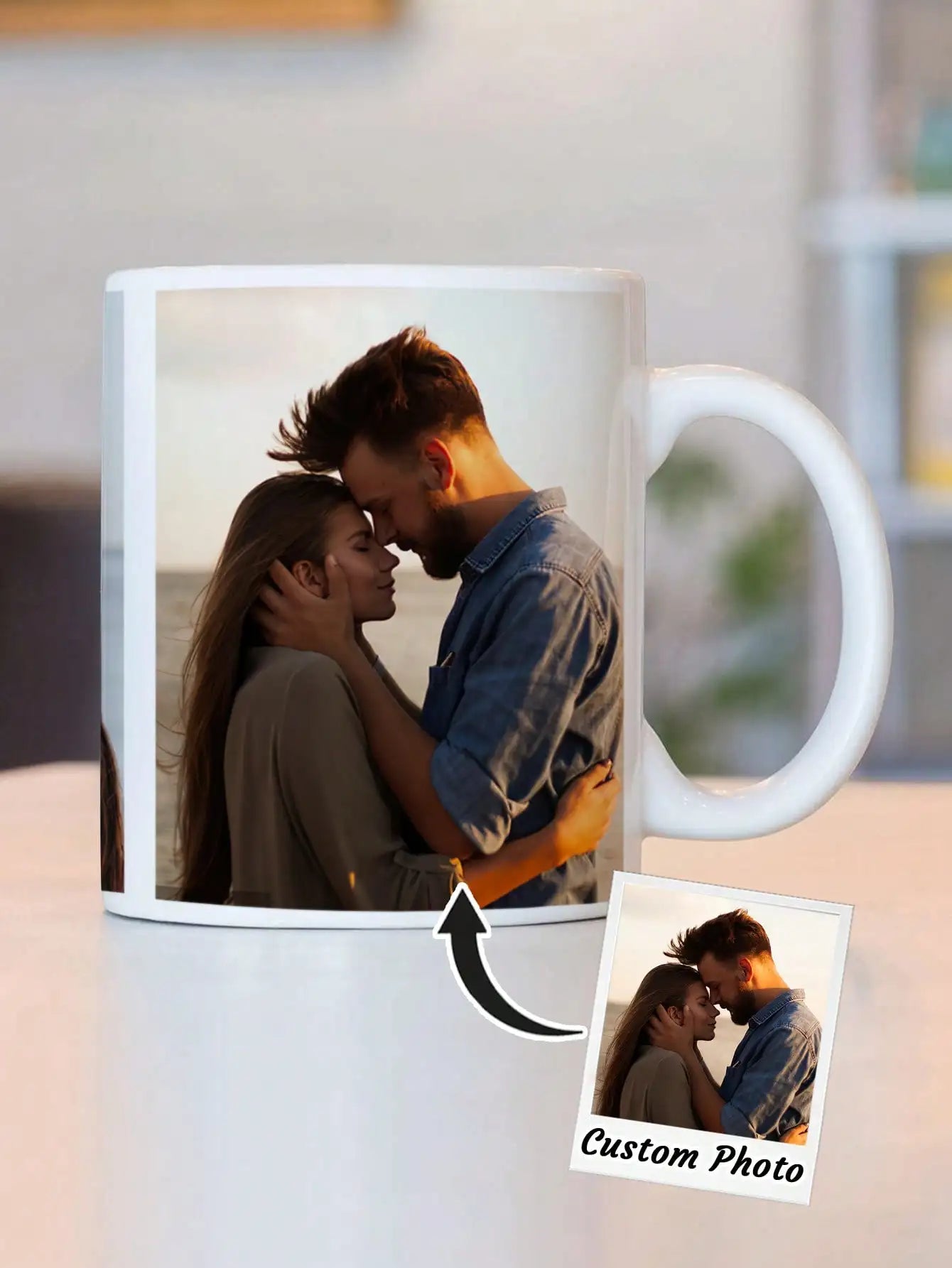 1pc Custom Photo Mug Personalized Coffee Mug with Photo Unique Gift for Anniversary Valentine's Housewarming Mother's Day