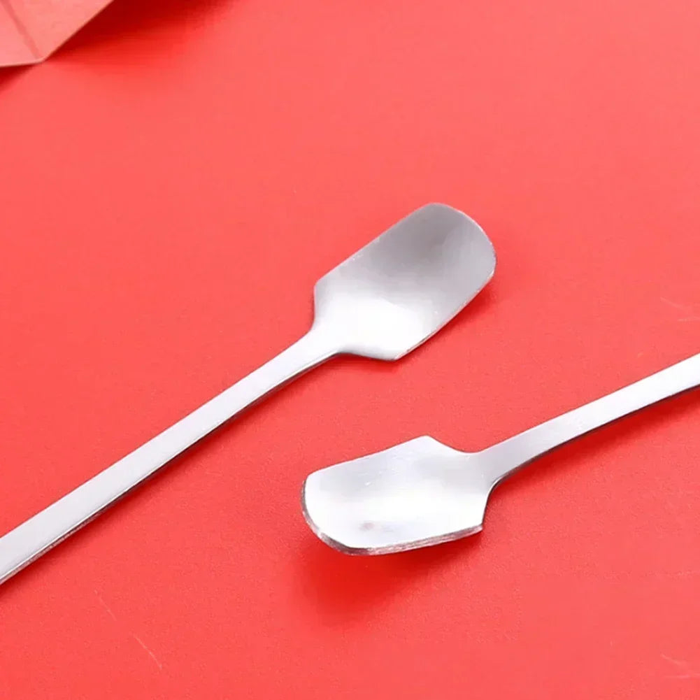17/15cm Long Handle Coffee Stirrers Spoon New Stainless Steel Gold Silver Spoon Teaspoon For Kitchen Bar Drinks Muddler Stirrer
