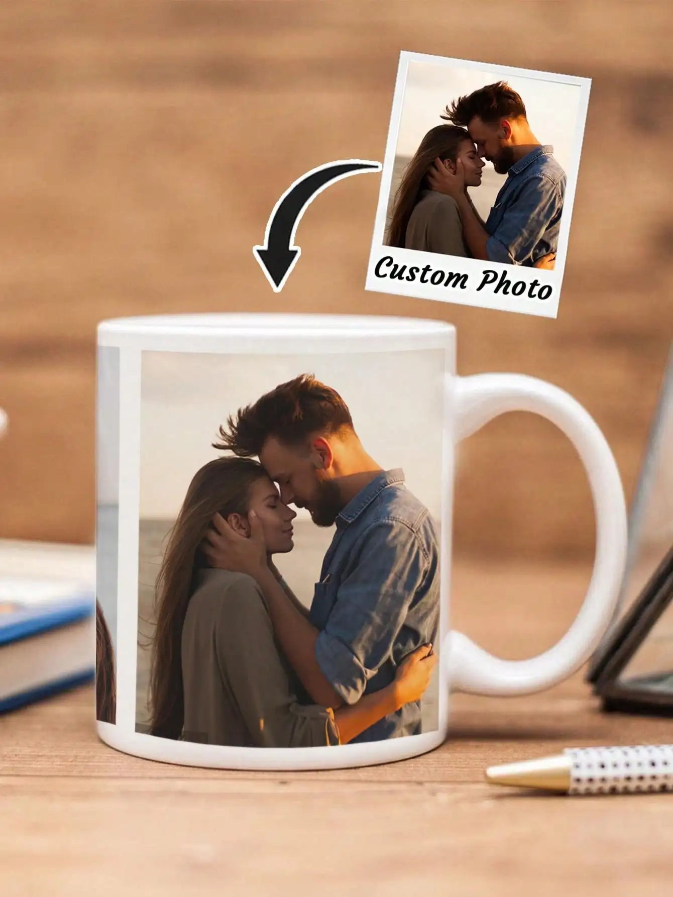 1pc Custom Photo Mug Personalized Coffee Mug with Photo Unique Gift for Anniversary Valentine's Housewarming Mother's Day