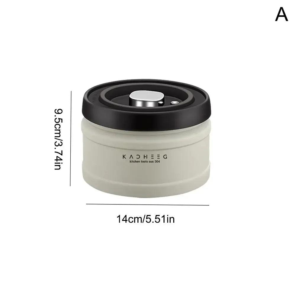 304 Stainless Steel Airtight Coffee Container Storage Canister Coffee Bean Jar Vacuum Sealed Cans food Kitchen Storage Organizer