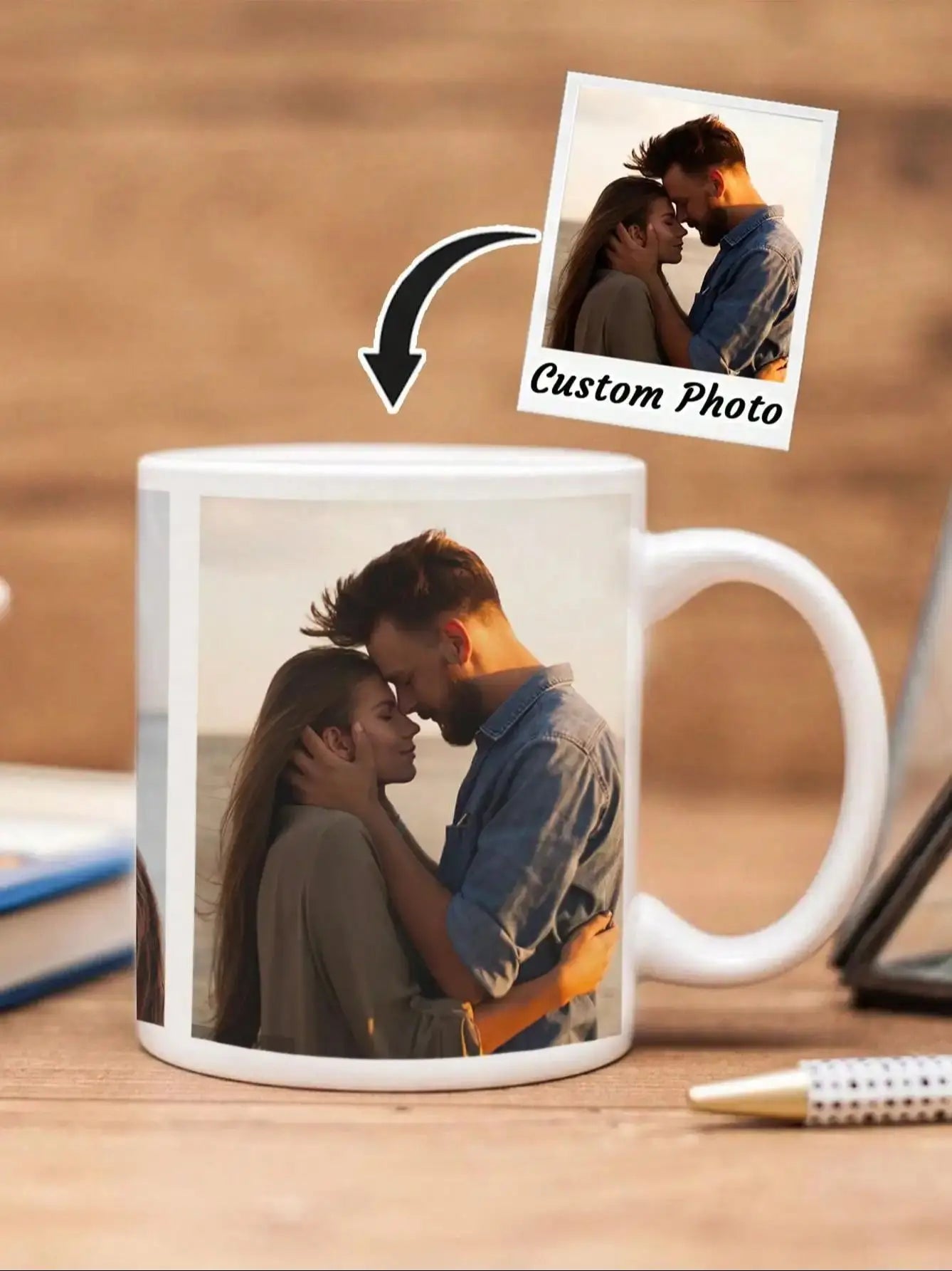 1pc Custom Photo Mug Personalized Coffee Mug with Photo Unique Gift for Anniversary Valentine's Housewarming Mother's Day